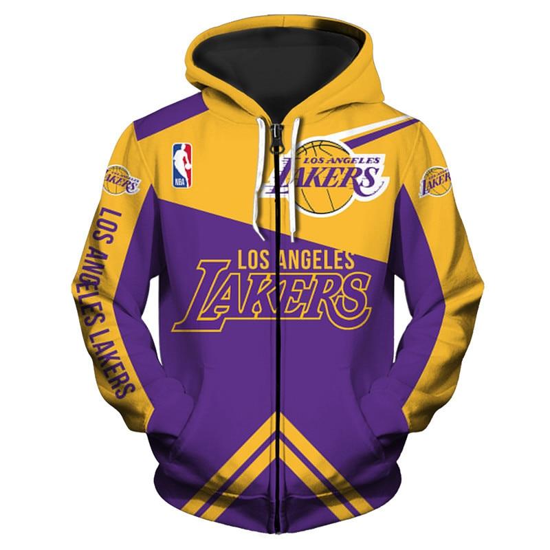 Affordable Los Angeles Lakers Nba Hoodie - Zip Up Sweatshirt Jacket